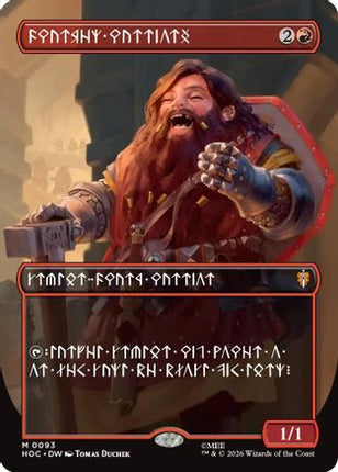 Dwarven Warriors (Borderless) (Dwarvish) (093) [The Hobbit: Eternal-Legal] Foil