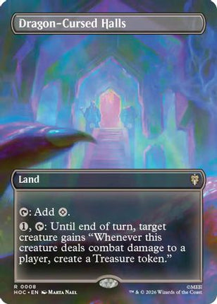 Dragon-Cursed Halls (Borderless) (008) [The Hobbit: Eternal-Legal] Foil