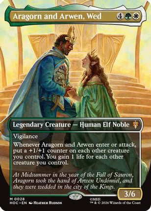 Aragorn and Arwen, Wed (Borderless) (028) [The Hobbit: Eternal-Legal] Foil