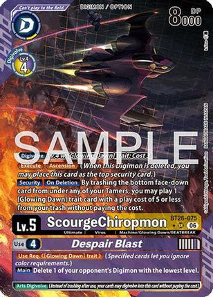 ScourgeChiropmon // Despair Blast (Alternate Art) [BT26-075] [Timeless Bonds] Foil