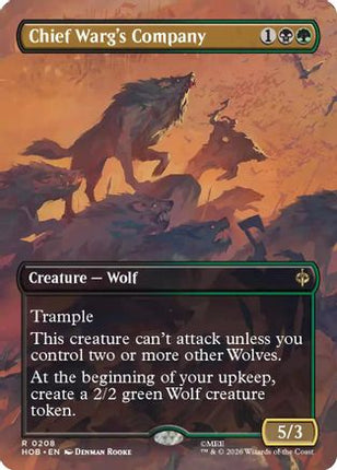 Chief Warg's Company (Borderless) (208) [The Hobbit] Foil