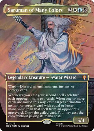 Saruman of Many Colors (Borderless) (Surge Foil) (075) [The Hobbit: Eternal-Legal] Foil