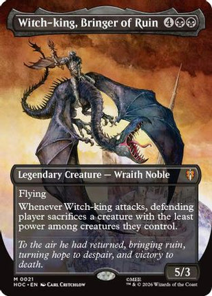 Witch-king, Bringer of Ruin (Borderless) (021) [The Hobbit: Eternal-Legal] Foil