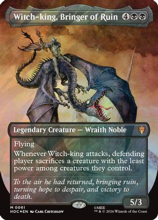 Witch-king, Bringer of Ruin (Borderless) (Surge Foil) (061) [The Hobbit: Eternal-Legal] Foil