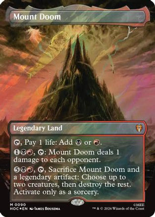 Mount Doom (Borderless) (Surge Foil) (090) [The Hobbit: Eternal-Legal] Foil
