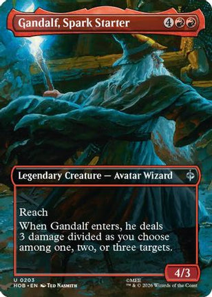 Gandalf, Spark Starter (Borderless) (203) [The Hobbit] Foil