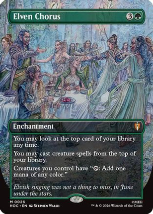 Elven Chorus (Borderless) (026) [The Hobbit: Eternal-Legal] Foil