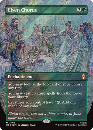 Elven Chorus (Borderless) (Surge Foil) (066) [The Hobbit: Eternal-Legal] Foil