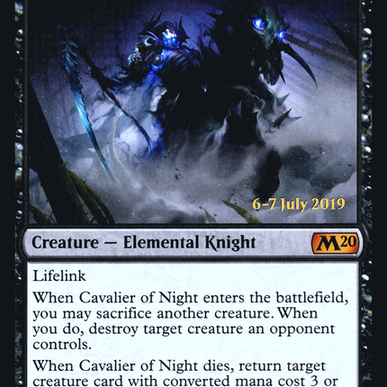 Cavalier of Night [Core Set 2020 Promos] Prerelease Foil