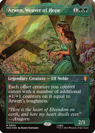 Arwen, Weaver of Hope (Borderless) (Surge Foil) (064) [The Hobbit: Eternal-Legal] Foil