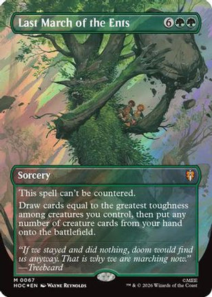 Last March of the Ents (Borderless) (Surge Foil) (067) [The Hobbit: Eternal-Legal] Foil