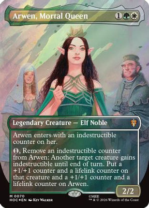Arwen, Mortal Queen (Borderless) (Surge Foil) (070) [The Hobbit: Eternal-Legal] Foil
