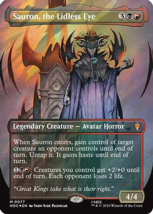 Sauron, the Lidless Eye (Borderless) (Surge Foil) (077) [The Hobbit: Eternal-Legal] Foil