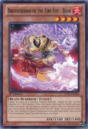 Brotherhood of the Fire Fist - Boar (Rare) [JOTL-EN026] 1st Edition