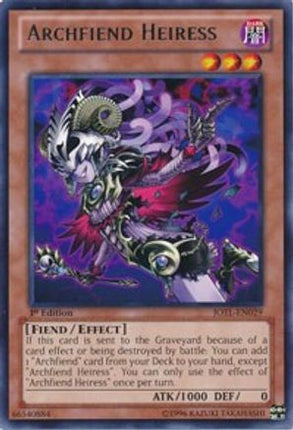 Archfiend Heiress (Rare) [JOTL-EN029] 1st Edition