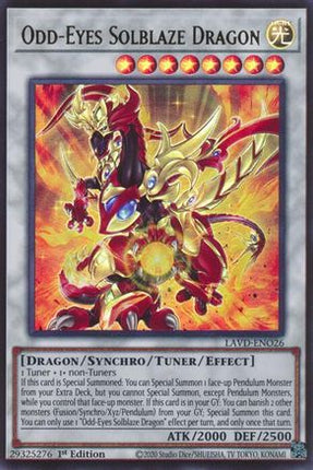 Odd-Eyes Solblaze Dragon (Ultra Rare) [LAVD-ENO26] 1st Edition