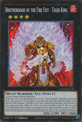 Brotherhood of the Fire Fist - Tiger King (Secret Rare) [LAVD-ENL36] 1st Edition