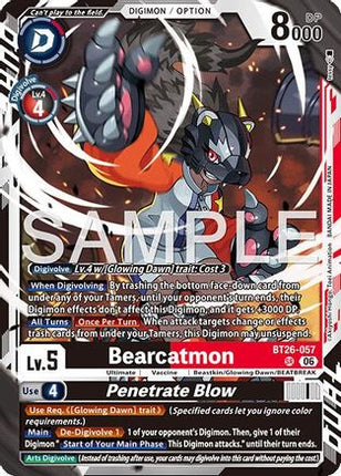 Bearcatmon // Penetrate Blow [BT26-057] [Timeless Bonds] Foil