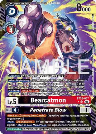 Bearcatmon // Penetrate Blow (Alternate Art) [BT26-057] [Timeless Bonds] Foil
