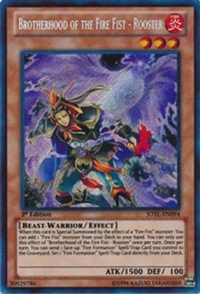 Brotherhood of the Fire Fist - Rooster (Secret Rare) [JOTL-EN094] 1st Edition