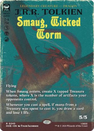 Smaug, Wicked Worm (Borderless) (245) [The Hobbit] Foil