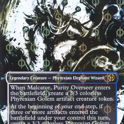 Malcator, Purity Overseer (Showcase) (Borderless) [Phyrexia: All Will Be One] Step-and-Compleat Foil