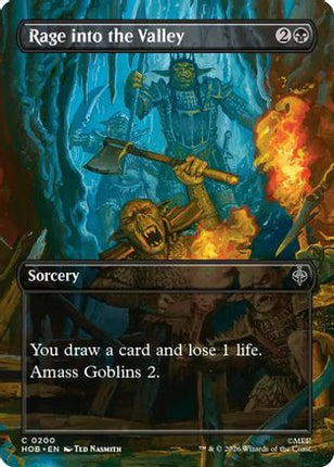 Rage into the Valley (Borderless) (200) [The Hobbit] Foil