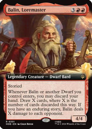 Balin, Loremaster (Extended Art) (301) [The Hobbit] Foil