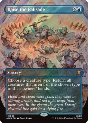 Raise the Palisade (Borderless) (Surge Foil) (058) [The Hobbit: Eternal-Legal] Foil