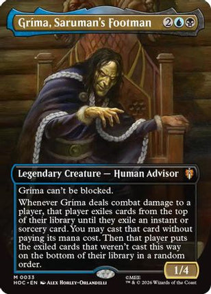 Grima, Saruman's Footman (Borderless) (033) [The Hobbit: Eternal-Legal] Foil