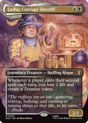 Lotho, Corrupt Shirriff (Borderless) (034) [The Hobbit: Eternal-Legal] Foil