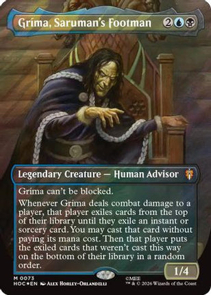 Grima, Saruman's Footman (Borderless) (Surge Foil) (073) [The Hobbit: Eternal-Legal] Foil