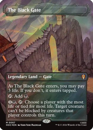 The Black Gate (Borderless) (Surge Foil) (087) [The Hobbit: Eternal-Legal] Foil