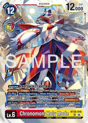 Chronomon: Holy Mode [BT26-016] [Timeless Bonds] Foil