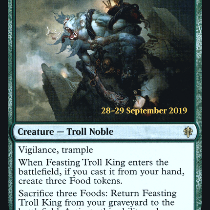 Feasting Troll King [Throne of Eldraine Promos] Prerelease Foil