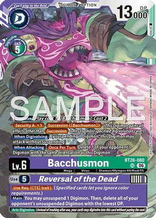 Bacchusmon // Reversal of the Dead [BT26-080] [Timeless Bonds] Foil