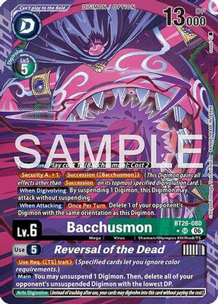 Bacchusmon // Reversal of the Dead (Alternate Art) [BT26-080] [Timeless Bonds] Foil