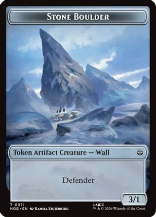 Stone Boulder // Bear Double-Sided Token (11 // 7) [The Hobbit] Foil