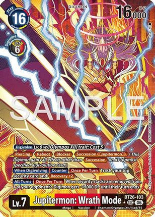 Jupitermon: Wrath Mode (Alternate Art) [BT26-103] [Timeless Bonds] Foil