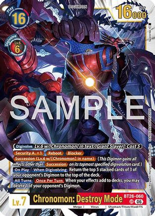 Chronomon: Destroy Mode [BT26-060] [Timeless Bonds] Foil