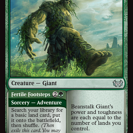 Beanstalk Giant // Fertile Footsteps [Duskmourn: House of Horror Commander]