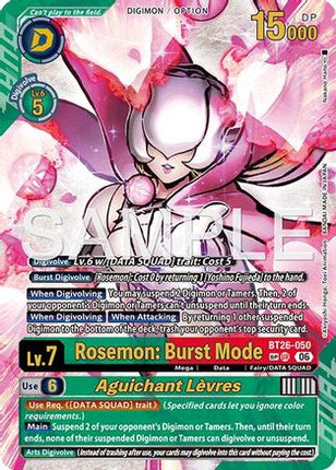 Rosemon: Burst Mode // Aguichant Levres (SP) [BT26-050] [Timeless Bonds] Foil