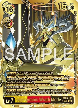 Jupitermon: Wrath Mode (Rare Pull) [BT26-103] [Timeless Bonds] Foil
