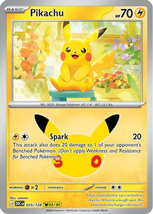Pikachu - 025/128 025/128 - ME 30th Celebration Holofoil