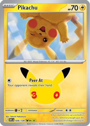 Pikachu - 026/128 026/128 - ME 30th Celebration Holofoil