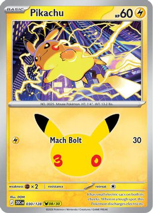 Pikachu - 030/128 030/128 - ME 30th Celebration Holofoil