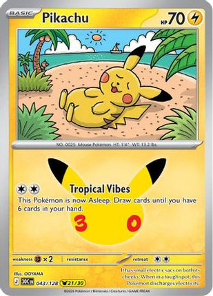 Pikachu - 043/128 043/128 - ME 30th Celebration Holofoil