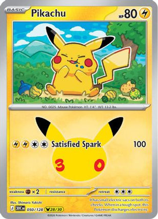 Pikachu - 050/128 050/128 - ME 30th Celebration Holofoil