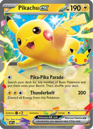 Pikachu ex - 053/128 053/128 - ME 30th Celebration Holofoil