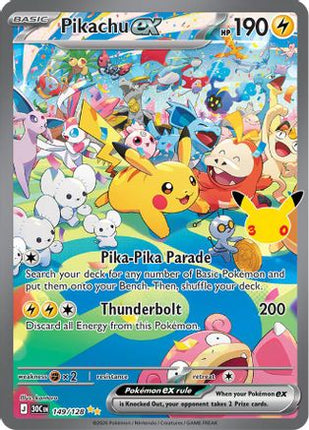 Pikachu ex - 149/128 149/128 - ME 30th Celebration Holofoil